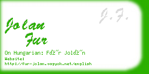 jolan fur business card